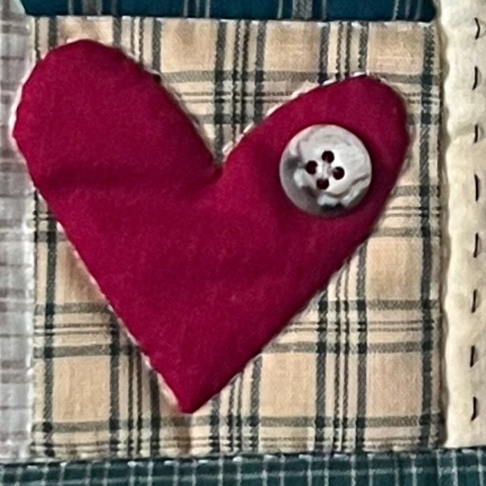 Handmade Hand Stitched Patchwork Appliqué Quilted Wall Hanging Table Topper - Picture 14 of 14